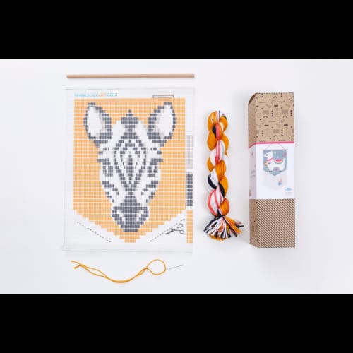 Kit DIY Broderie și Tapiserie de Perete – Zebra Wall Art, Sozo - Imaginea 2